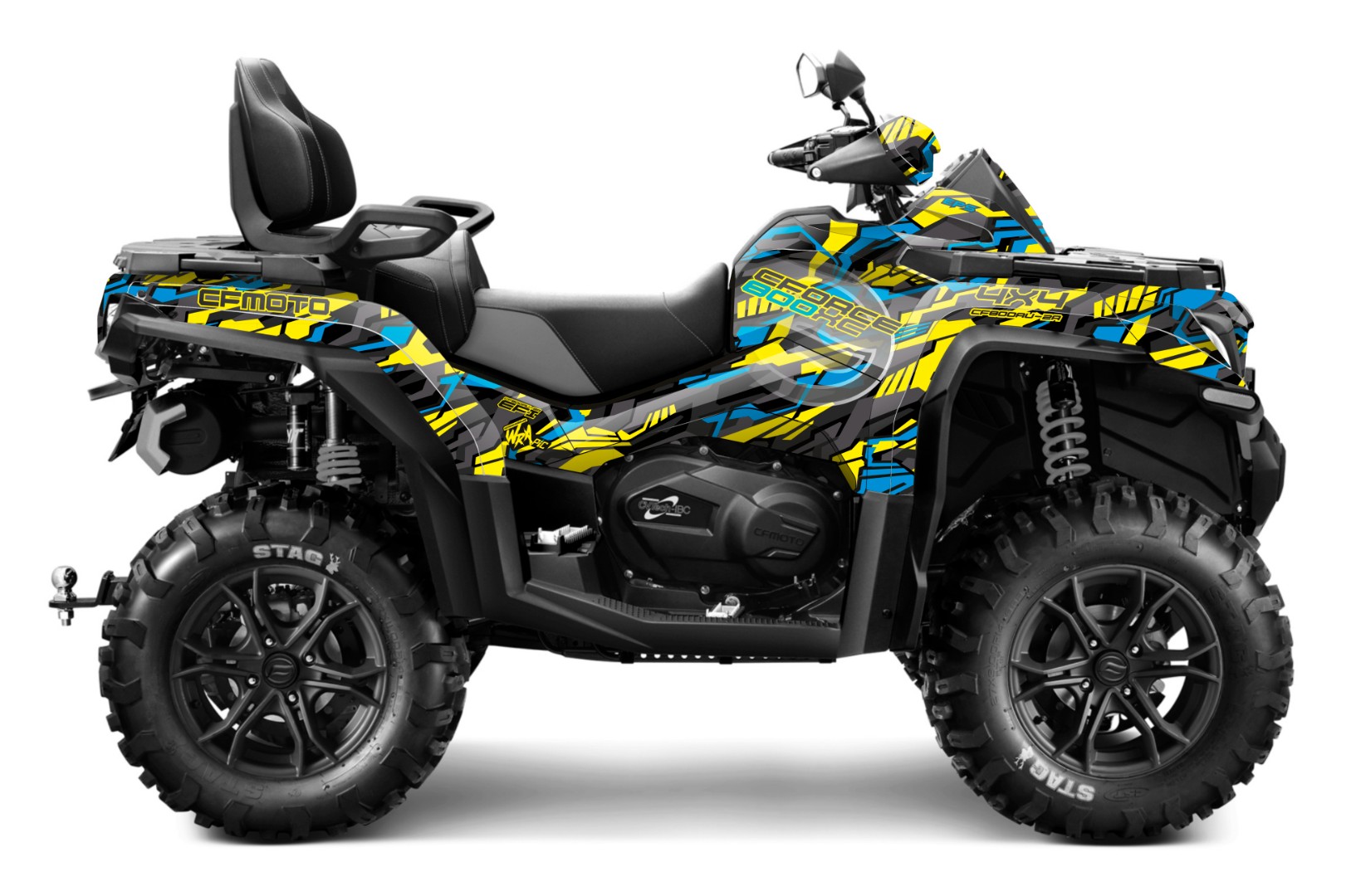 CFMoto 800 ATV Sticker Set (Yellow-Black)